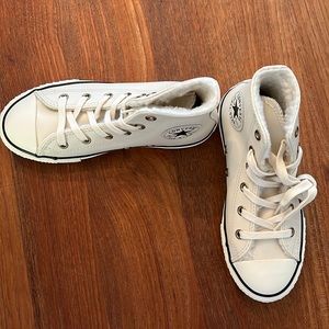 Converse high top lined leather